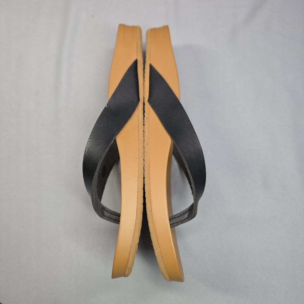 Reef Cushion Court Women's Size 5 Flip Flops Tan Black Thong Sandals EU 35 - Picture 6 of 9
